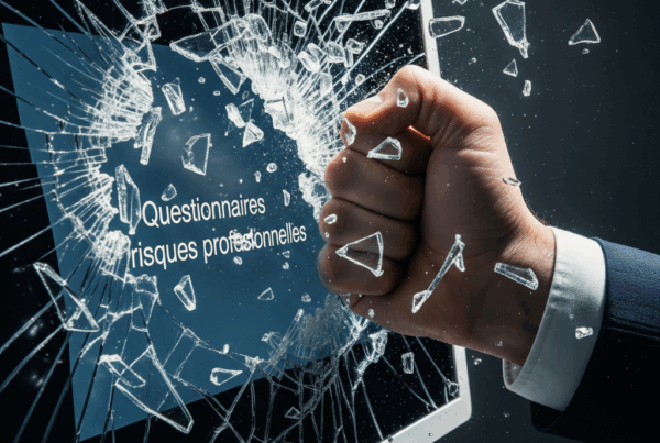 Refus QRP CPAM symbolisé par un poing brisant un écran d'ordinateur.