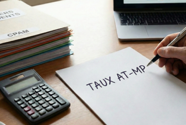 Illustration business stylisée pour Hausse cotisations AT-MP